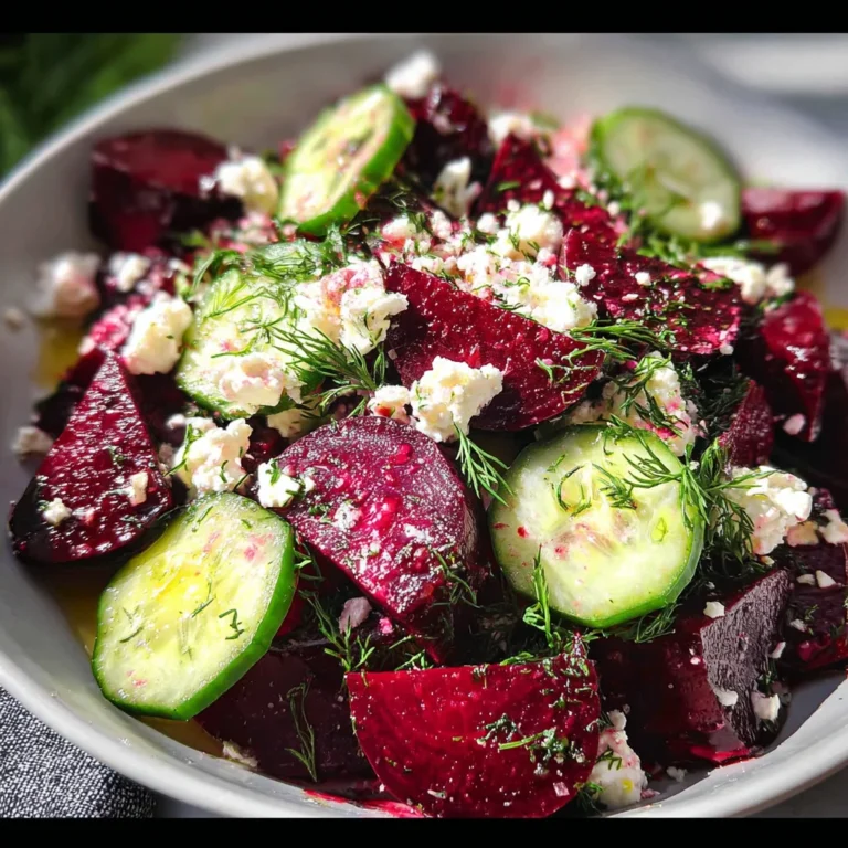 Beet Salad with Feta, Cucumbers, and Dill