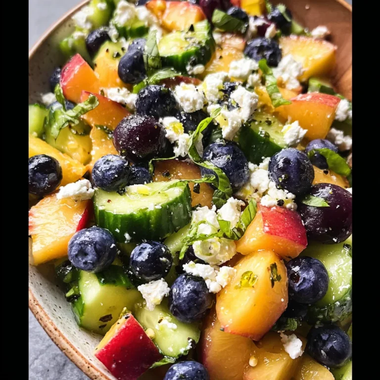 Blueberry Peach Feta Salad