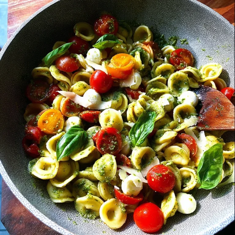 Orecchiette with Cherry Tomatoes, Mozzarella & Basil Pesto