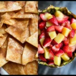 Strawberry Pineapple Fruit Salsa with Cinnamon Tortilla Chips