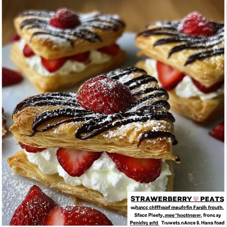 Strawberry Puff Pastry Hearts