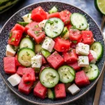 Watermelon Cucumber Salad Recipe