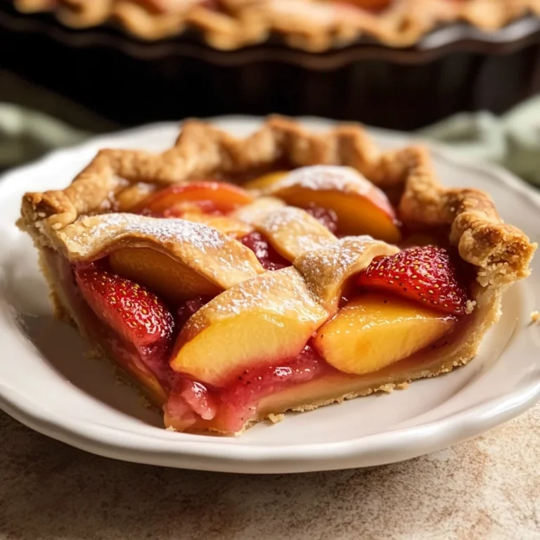 Brown Butter Strawberry Peach Pie