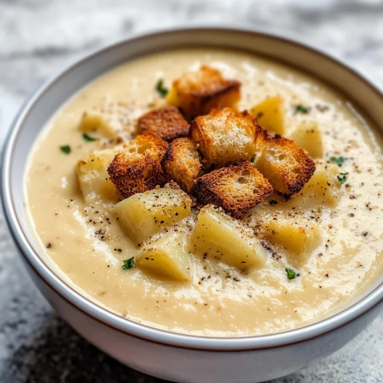 CREAMY ROASTED GARLIC POTATO SOUP (VEGAN)