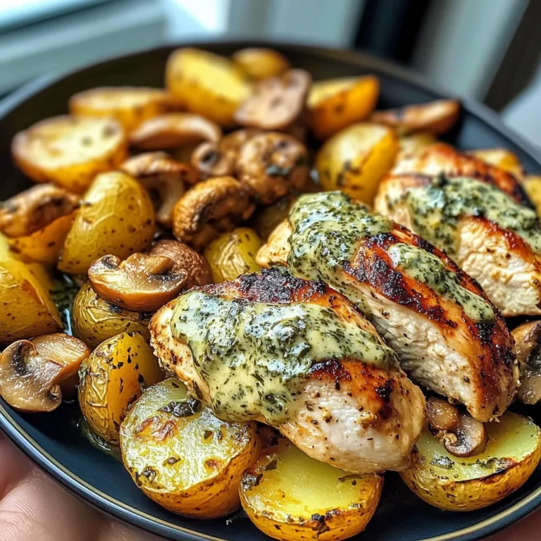 Chestnut Garlic Greek Chicken Alfredo with Sage Potatoes