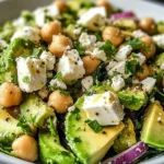 Chickpea Feta Avocado Salad