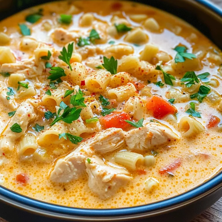 Creamy Parmesan Cajun Chicken Pasta Soup