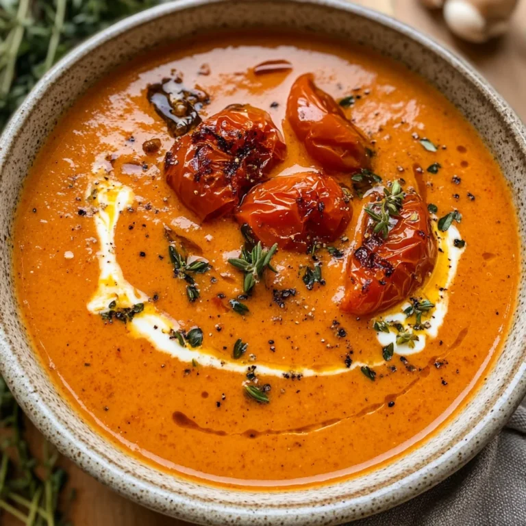 Creamy Roasted Garlic Tomato Soup