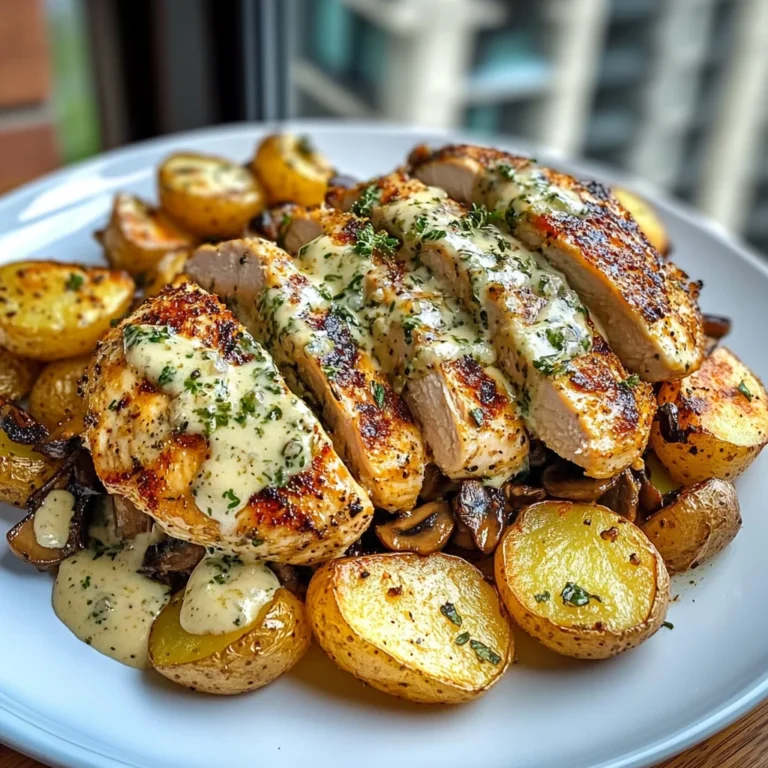 Double Parmesan Garlic Chicken Alfredo with Crispy Potatoes