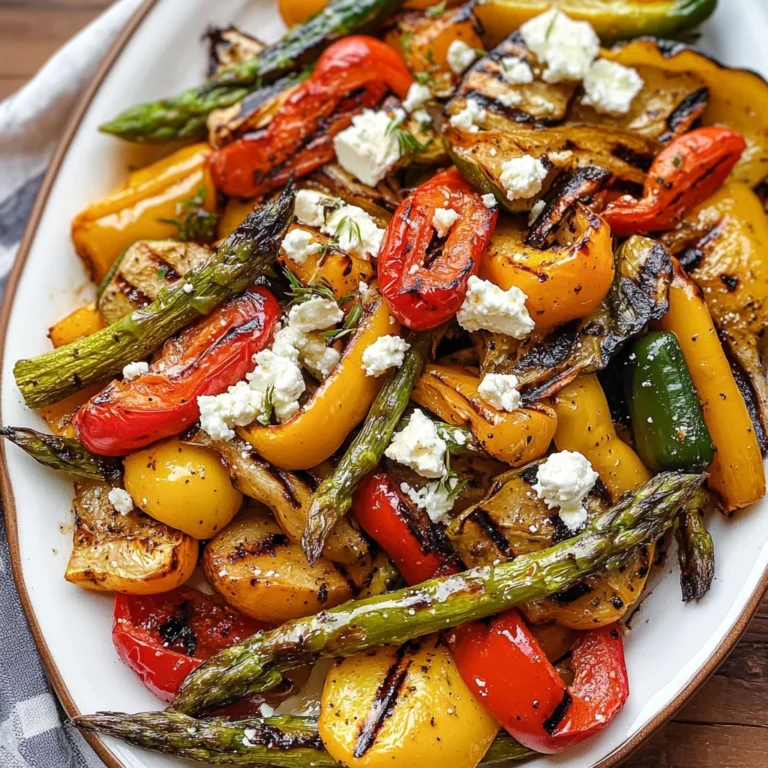 Easy Balsamic Grilled Vegetables with Feta