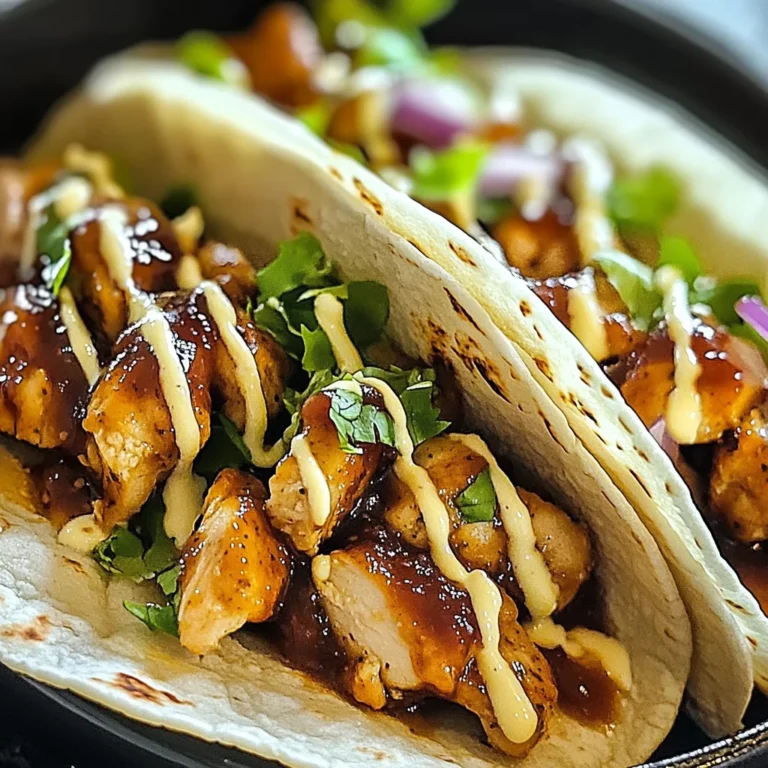 Garlic Butter Honey BBQ Chicken Tacos: Sweet, Savory & Irresistible!