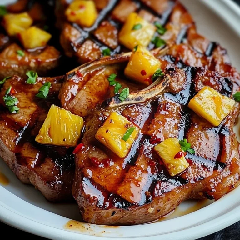 Grilled Pineapple Chili beef Chops Recipe