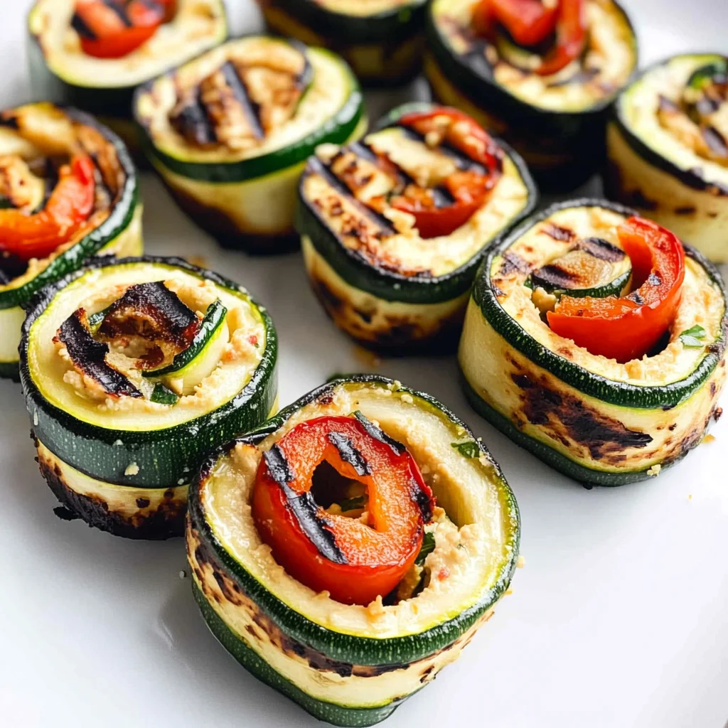 Grilled Zucchini Hummus Roll-Ups Recipe