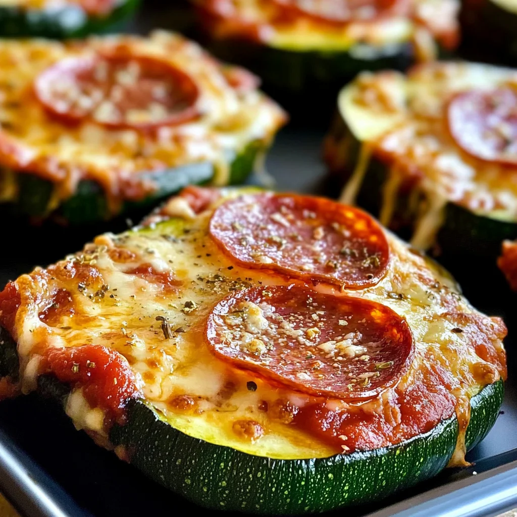 Grilled Zucchini Pizza Slices