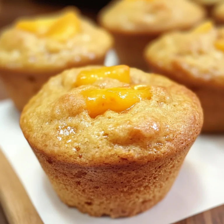 Healthy Honey Peach Muffins