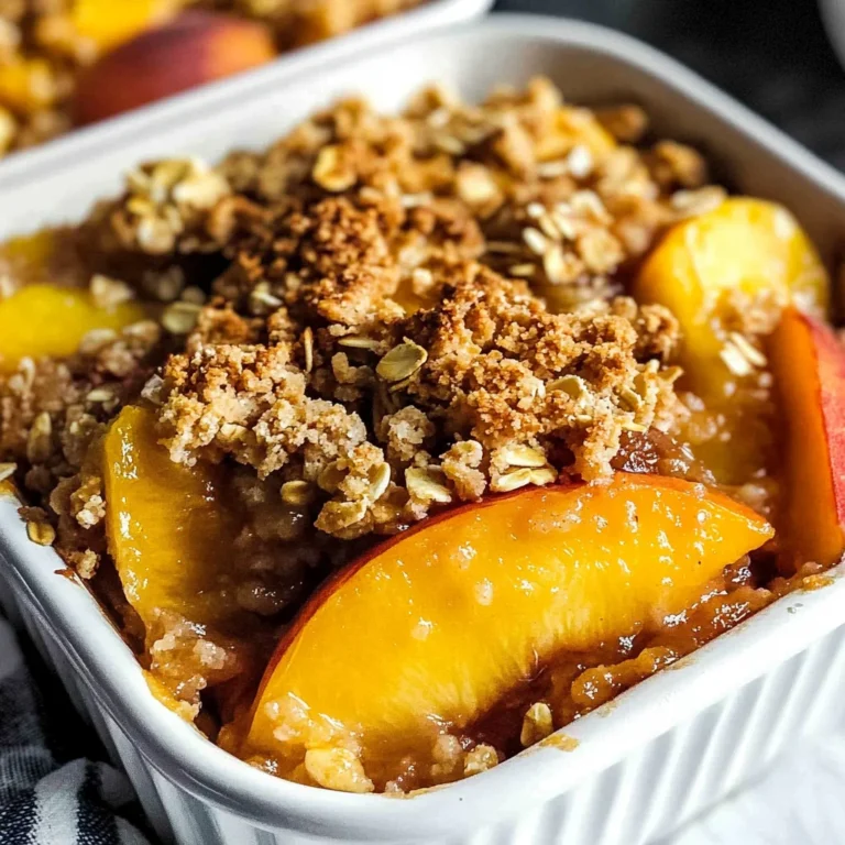 Healthy Peach Crumble