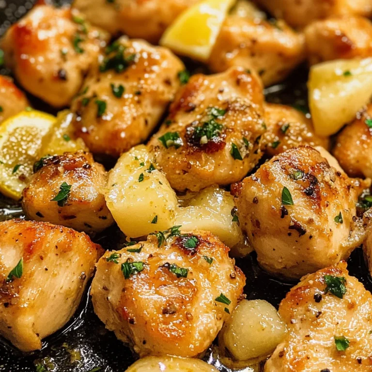 Lemon Garlic Chicken Bites