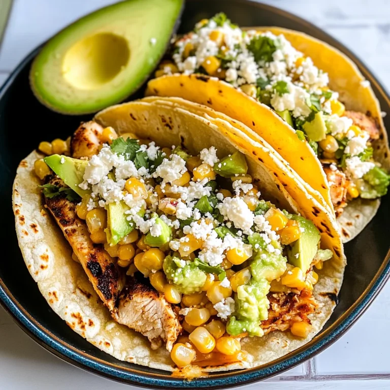 Mexican Street Corn Chicken Tacos