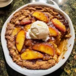 Old School Easy Brown Sugar Peach Cobbler
