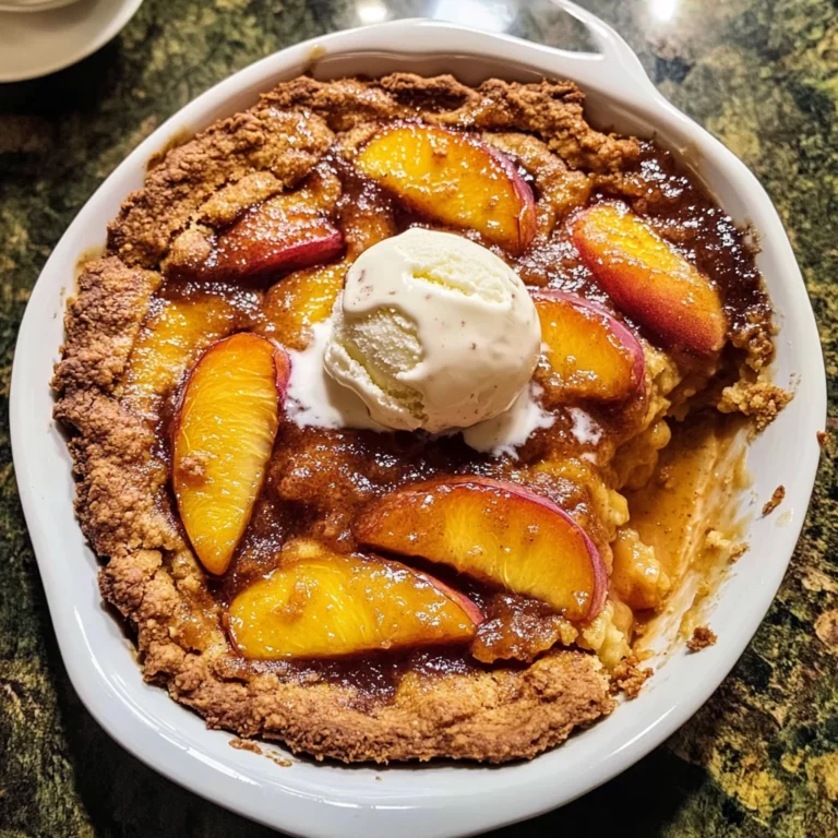 Old School Easy Brown Sugar Peach Cobbler