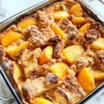 Peach Cobbler French Toast Bake