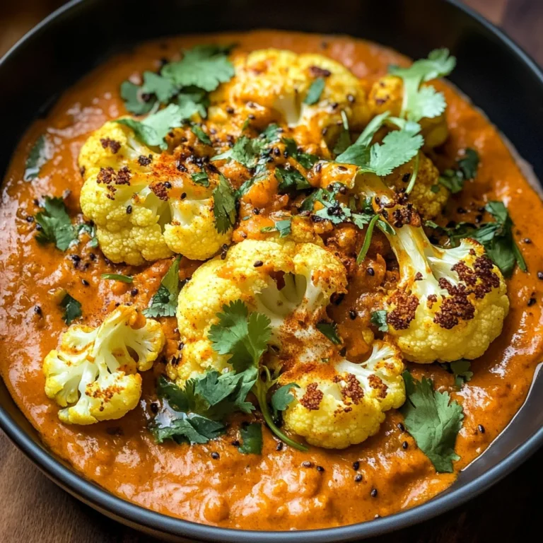 Spice-Roasted Cauliflower in Coconut Tomato Sauce with Lentils