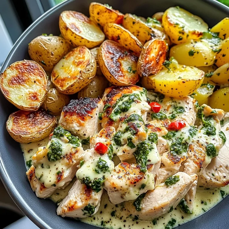 Spicy Lemon Garlic Chicken Alfredo with Pesto