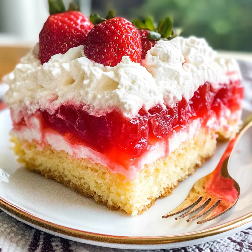 Strawberry Jello Poke Cake