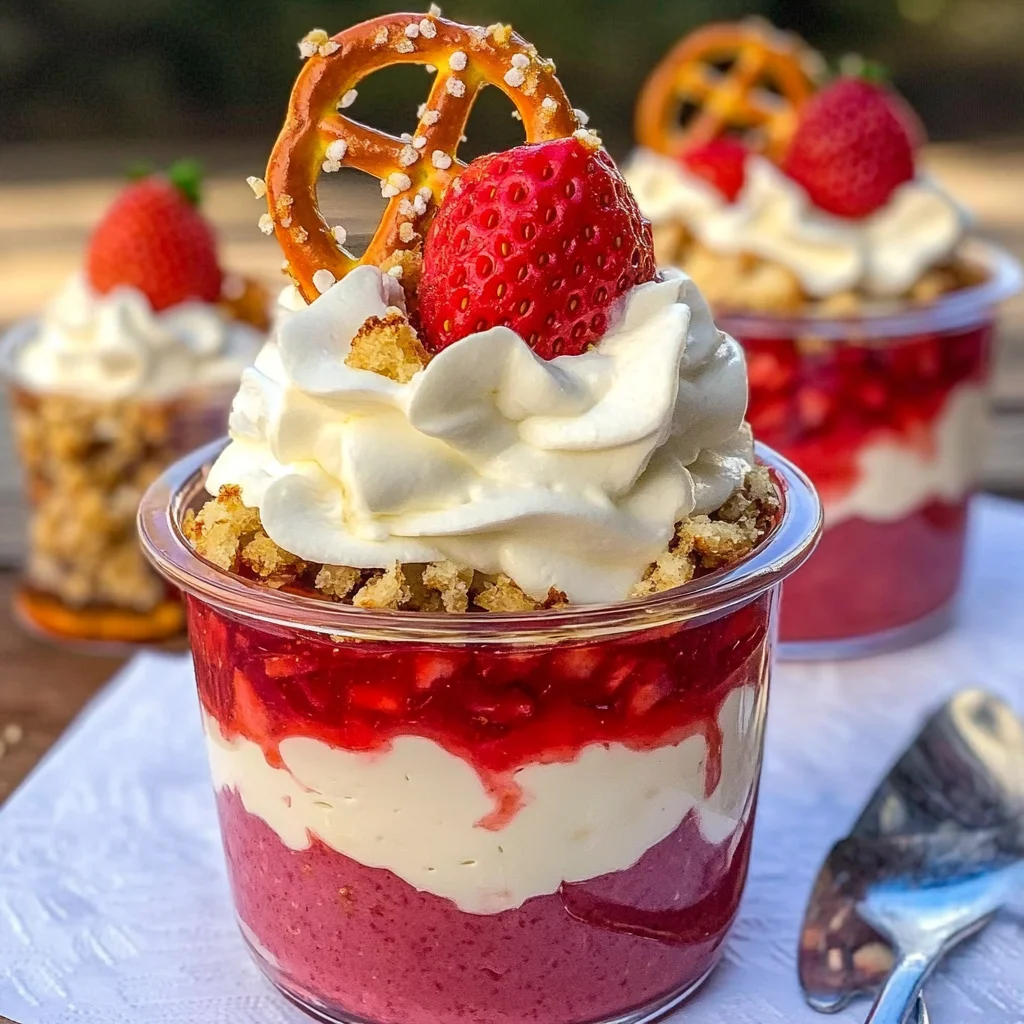 Strawberry Pretzel Salad Parfaits Recipe