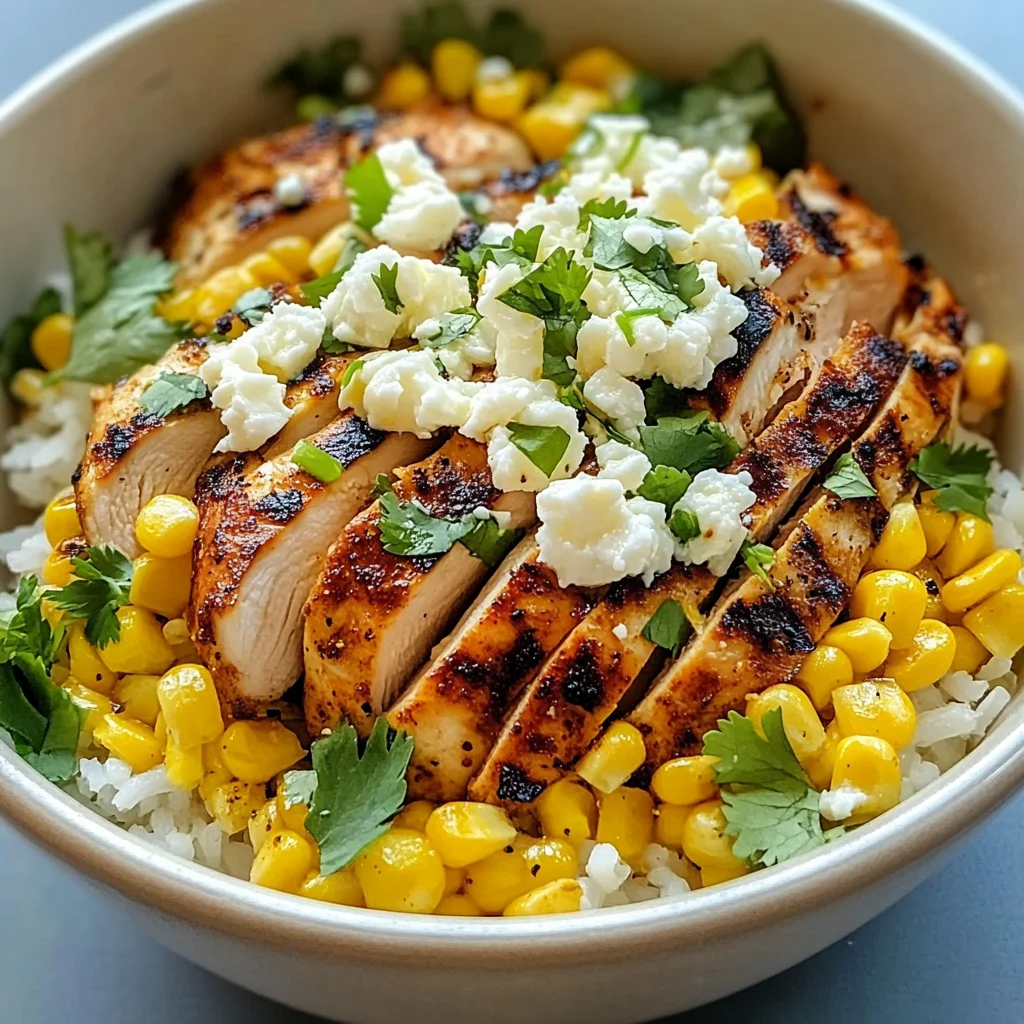 Street Corn Chicken Rice Bowl