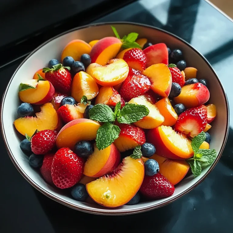 Summer Peach Fruit Salad