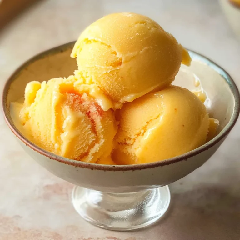 The Best Peach Sorbet Without Ice Cream Maker