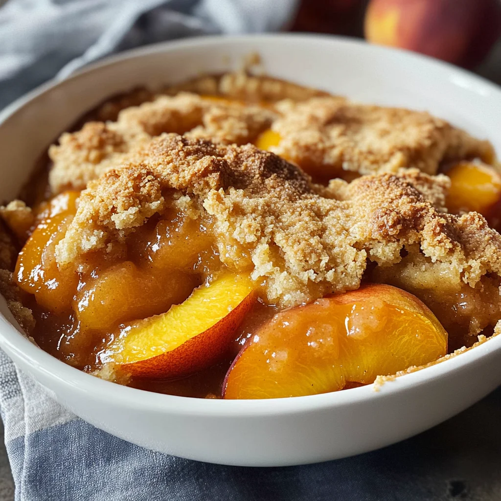 The Easiest Southern Peach Cobbler