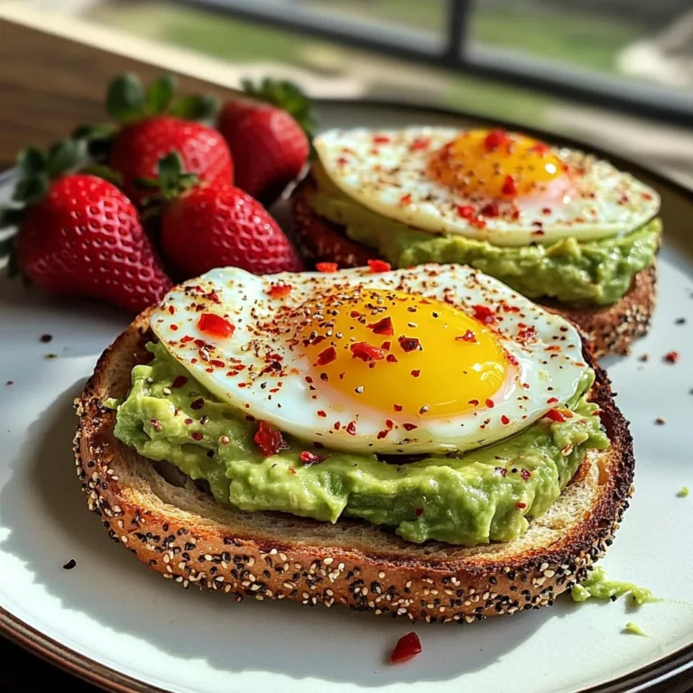 Avocado Egg Toast with Fresh Strawberries