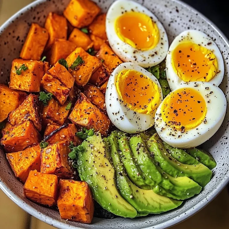 Avocado, Egg & Roasted Sweet Potato Bowl