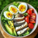 Avocado & Sardine Power Salad with Eggs