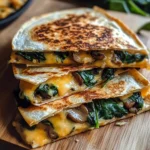 Baked Spinach Mushroom Quesadillas