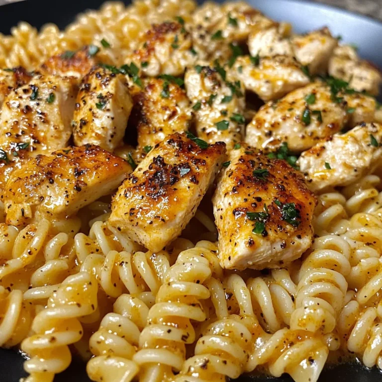 Cajun Chicken Rotini with Mozzarella Garlic Butter Sauce