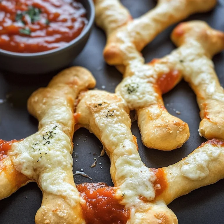 Cheesy Halloween Breadstick Bones