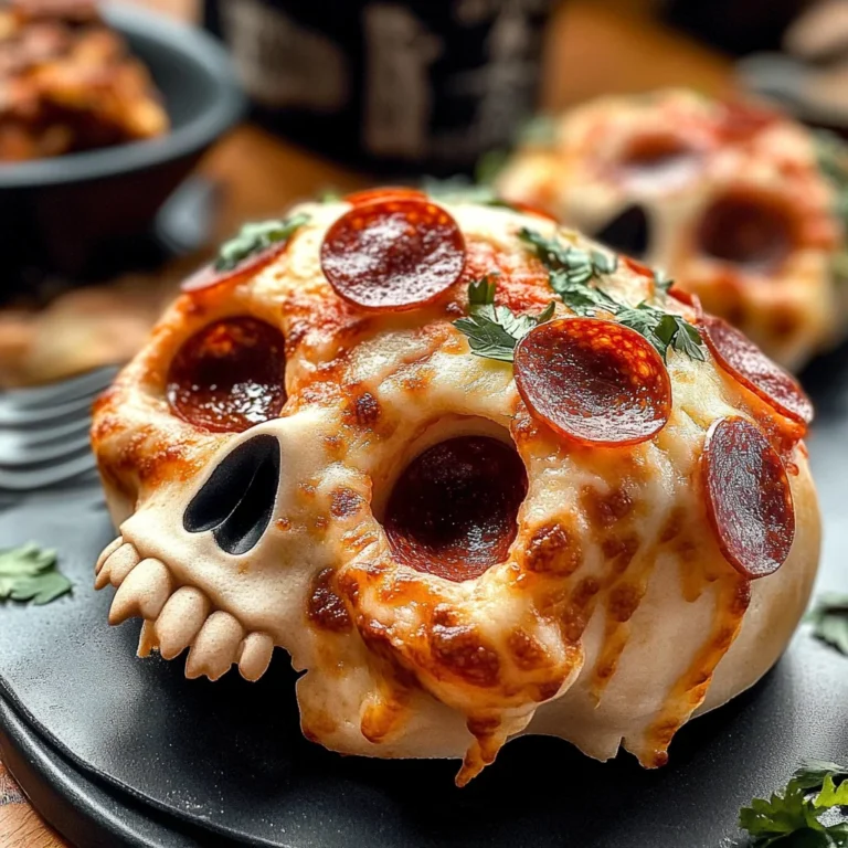 Cheesy Halloween Pizza Skulls