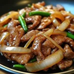 Chinese Beef Stir Fry with Caramelized Onions