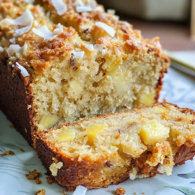 Hawaiian Banana Bread with Pineapple, Coconut & Macadamia Nuts