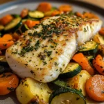 Lemon Herb White Fish with Sauted Vegetables