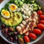 Mediterranean Power Salad with Chicken & Avocado