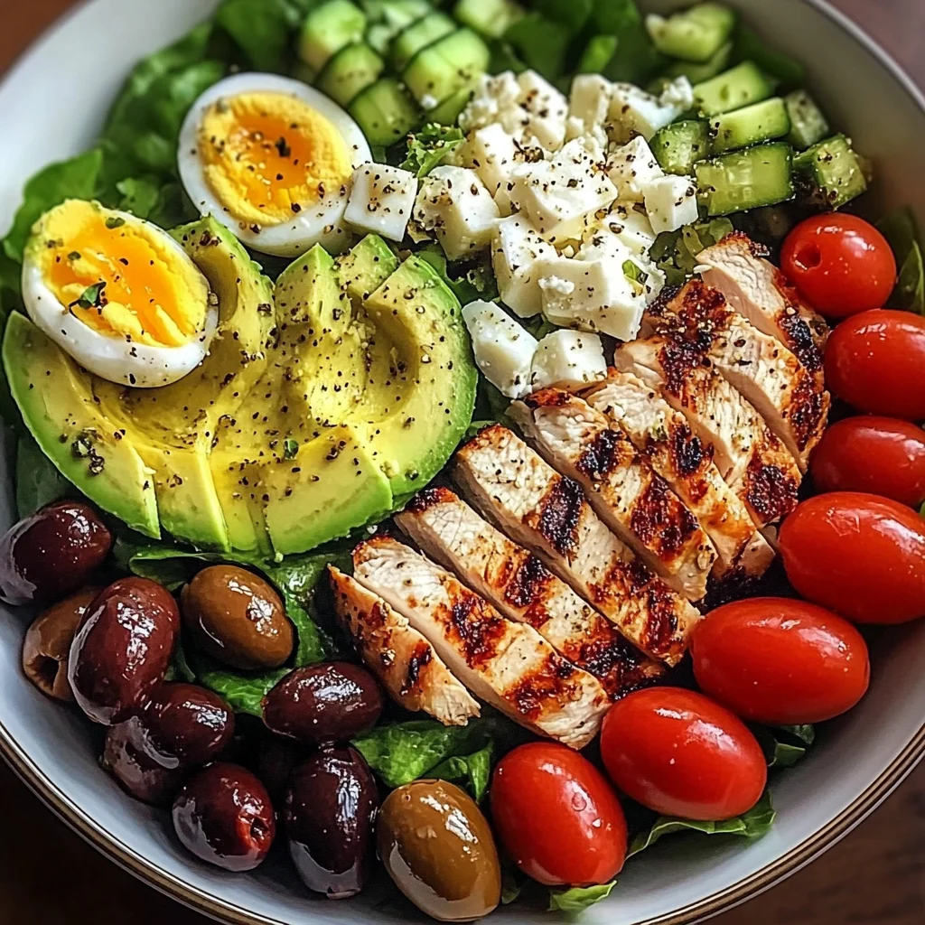 Mediterranean Power Salad with Chicken & Avocado