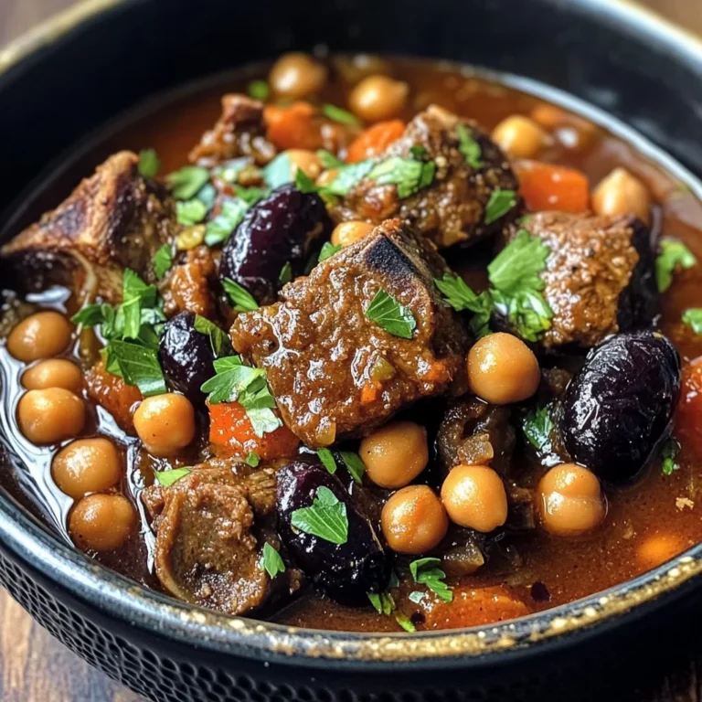 Moroccan Lamb Tagine with Prunes, Chickpeas & Warm Spices