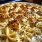 Mozzarella Garlic Butter Chicken Bowties in Cheesy Cream