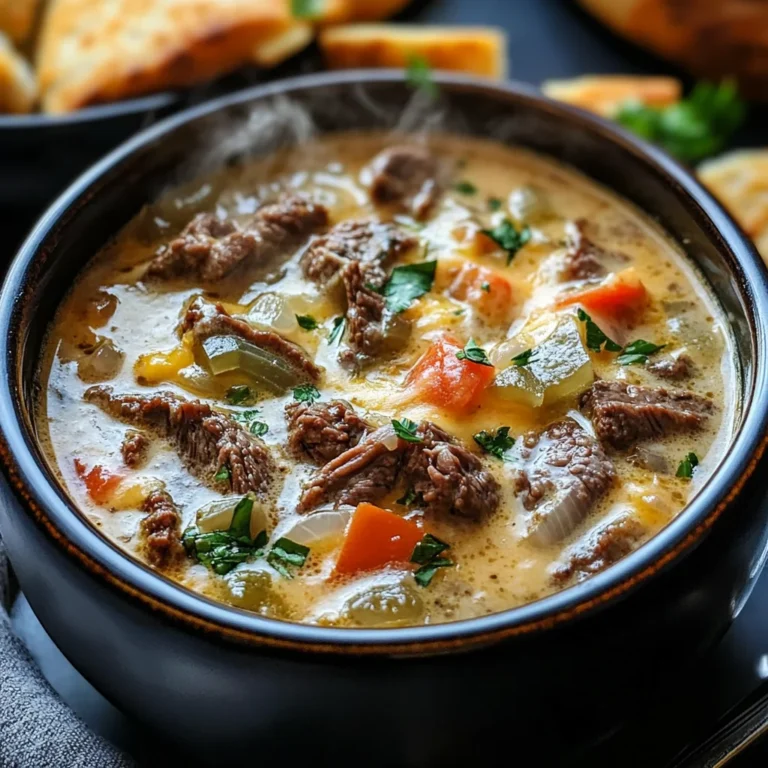 Philly Cheese Steak Soup Recipe: Comfort in a Bowl