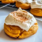 Pumpkin Cookies with Cream Cheese Frosting