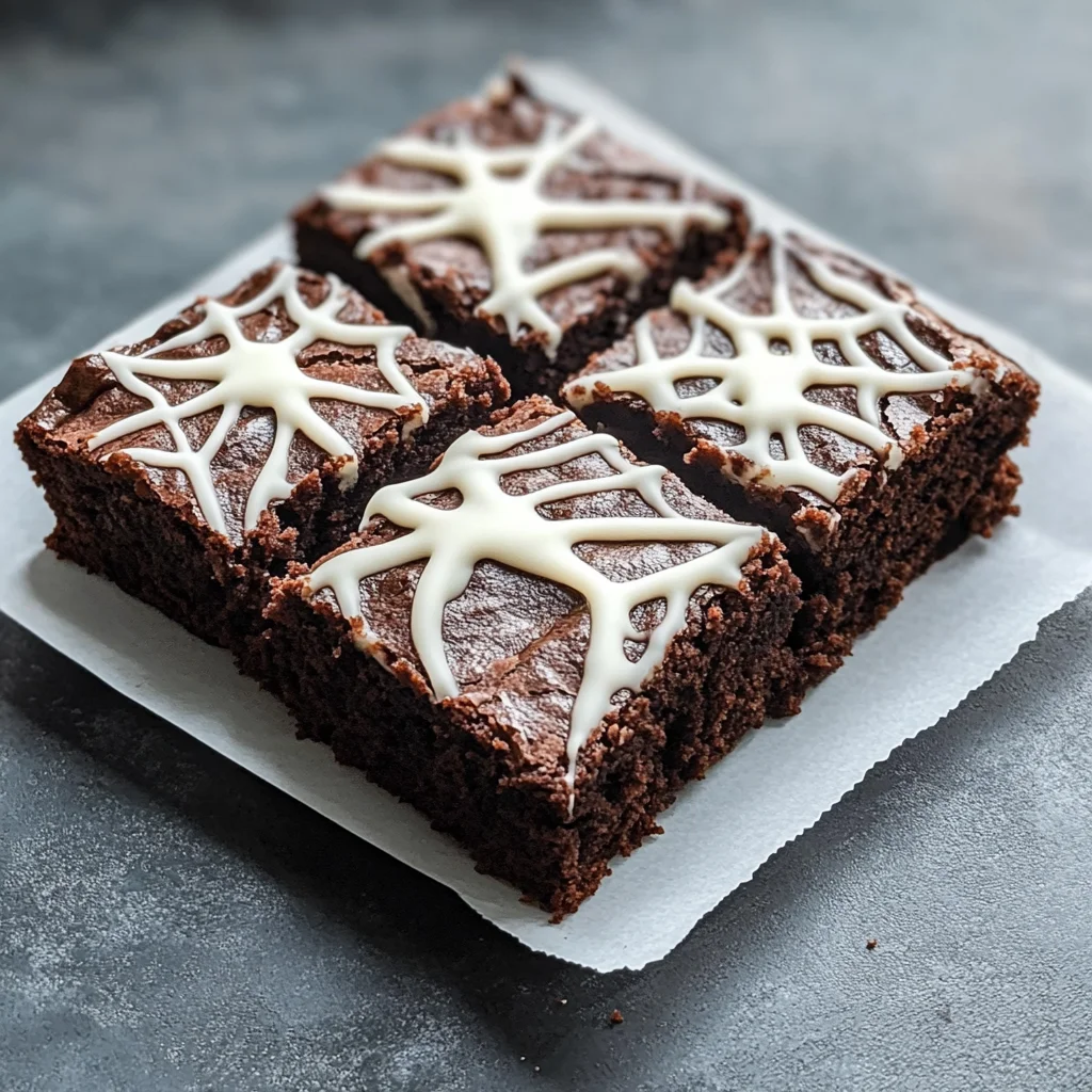 Spider Web Brownies